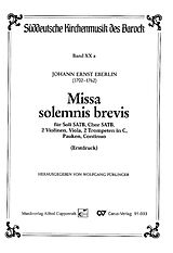 Johann Ernst Eberlin Notenblätter Missa solemnis brevis