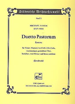 Michael Haydn Notenblätter DUETTO PASTORUM KANTATE FUER
