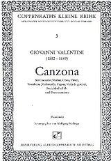 Giovanni Valentini Notenblätter Canzona