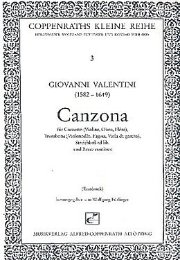 Giovanni Valentini Notenblätter Canzona