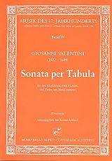Giovanni Valentini Notenblätter Sonata per tabula