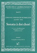 Johann Heinrich Schmelzer Notenblätter Sonata a 2 chori