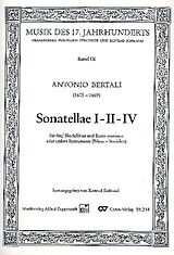 Antonio Bertali Notenblätter Sonatellae 1, 2 und 4