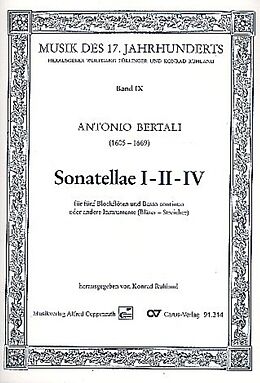 Antonio Bertali Notenblätter Sonatellae 1, 2 und 4