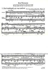 Heinrich Freiherr von Herzogenberg Notenblätter 5 Kanons für gem Chor und Klavier
