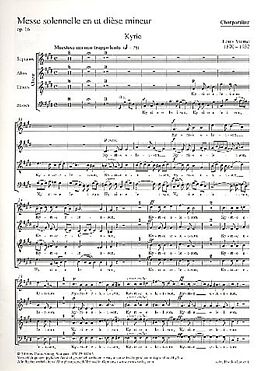 Louis Victor Jules Vierne Notenblätter Messe solonelle en ut diese mineur cis-Moll op.16
