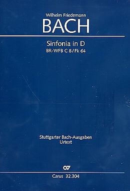 Wilhelm Friedemann Bach Notenblätter Sinfonia D-Dur BRWFBC8/FK64