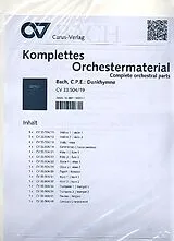 Carl Philipp Emanuel Bach Notenblätter Dank-Hymne der Freundschaft BR-CPEBG9