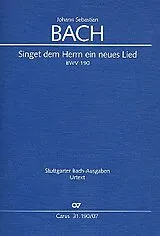 Johann Sebastian Bach Notenblätter Singet dem Herrn ein neues Lied BWV190