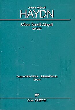 Johann Michael Haydn Notenblätter Missa Sancti Aloysii MH257