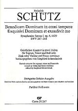 Heinrich Schütz Notenblätter Benedicam Dominum und Exquisivi