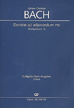 Johann Christian Bach Notenblätter Domine ad adjuvandum me