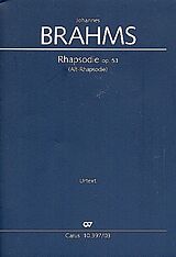 Johannes Brahms Notenblätter Alt-Rhapsodie op.53