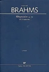 Johannes Brahms Notenblätter Alt-Rhapsodie op.53