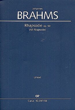 Johannes Brahms Notenblätter Alt-Rhapsodie op.53