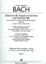 Johann Sebastian Bach Notenblätter Gleichwie der Regen und Schnee vom Himmel fällt