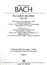 Johann Sebastian Bach Notenblätter Nur jedem das Seine