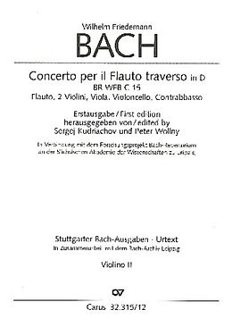 Wilhelm Friedemann Bach Notenblätter Konzert D-Dur BRWFBC15 für Flöte und
