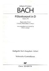 Johann Christian Bach Notenblätter Konzert D-Dur WarbC79