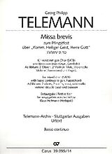 Georg Philipp Telemann Notenblätter Missa brevis über Komm Heiliger Geist Herre Gott TVWV9-10