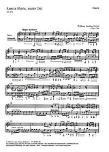 Wolfgang Amadeus Mozart Notenblätter SANCTA MARIA MATER DEI KV273 FUER