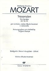 Wolfgang Amadeus Mozart Notenblätter Triosonaten KV10-15 für Cembalo