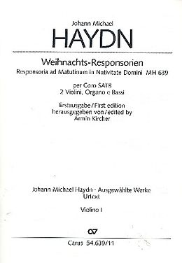 Johann Michael Haydn Notenblätter Weihnachts-Responsorien MH639