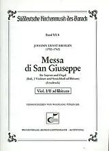 Johann Ernst Eberlin Notenblätter Messa di San Giuseppe
