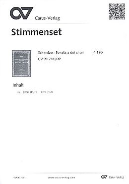 Johann Heinrich Schmelzer Notenblätter Sonata à 2 chori