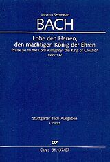 Johann Sebastian Bach Notenblätter Lobe den Herren den mächtigen König