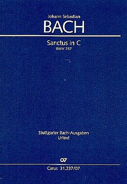 Johann Sebastian Bach Notenblätter Sanctus in C BWV237