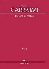 Giacomo Carissimi Notenblätter Historia di Jephte