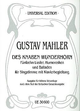 Gustav Mahler Notenblätter 15 Lieder, Humoresken und Balladen aus Des Knaben Wunderhorn