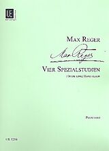 Max Reger Notenblätter 4 Spezialstudien für die linke