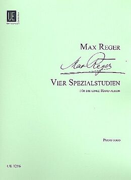 Max Reger Notenblätter 4 Spezialstudien für die linke