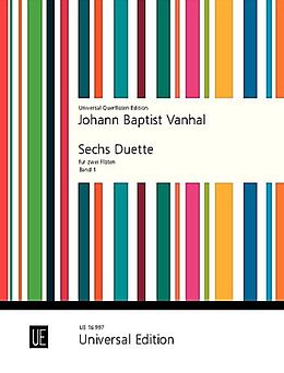 Johann Baptist (Krtitel) Vanhal Notenblätter 6 Duette Band 1 (Nr.1-3)