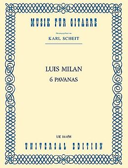 Luis Milan Notenblätter 6 Pavanas