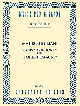 Mauro Giuliani Notenblätter 6 Variationen über