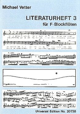 Michael Vetter Notenblätter Blockflötenschule - Literaturheft Band 3