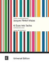 Jacques Féréol Mazas Notenblätter 6 duos très faciles op.60