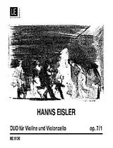 Hanns Eisler Notenblätter Duo op.7,1 für Violine und