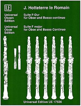 Jacques Martin Le Romain Hotteterre Notenblätter Suite F-Dur für Oboe und Bc