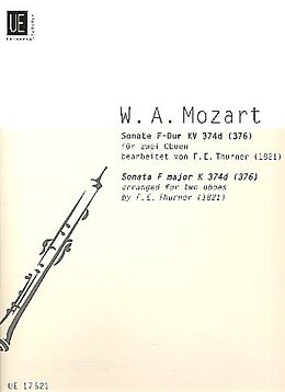 Wolfgang Amadeus Mozart Notenblätter Sonate F-Dur KV374d
