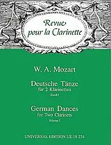 Wolfgang Amadeus Mozart Notenblätter Deutsche Tänze Band 1 für