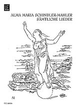 Alma Maria Mahler Notenblätter Sämtliche Lieder für mittlere
