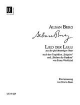 Alban Berg Notenblätter Lied der Lulu für Gesang und Klavier