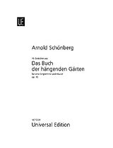 Arnold Schönberg Notenblätter Das Buch der hängenden Gärten