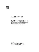 Anton von Webern Notenblätter 5 geistliche Lieder op.15