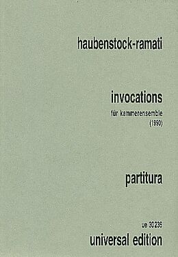 Roman Haubenstock-Ramati Notenblätter Invocations