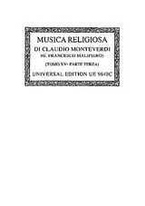 Claudio Monteverdi Notenblätter Musica religiosa Band 15 Teil 3